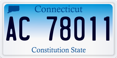 CT license plate AC78011