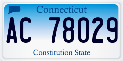 CT license plate AC78029
