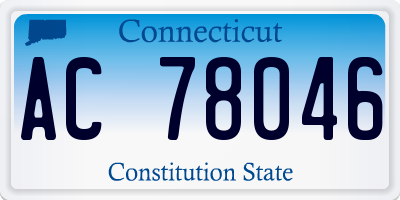 CT license plate AC78046