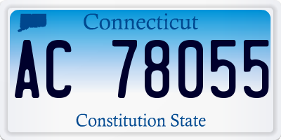 CT license plate AC78055
