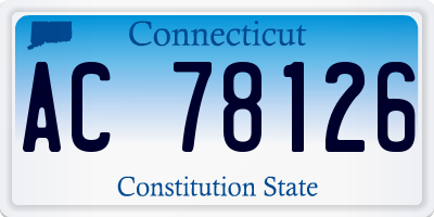 CT license plate AC78126