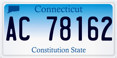 CT license plate AC78162