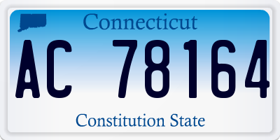 CT license plate AC78164