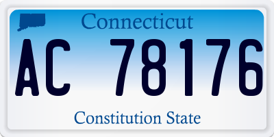 CT license plate AC78176