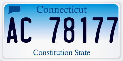 CT license plate AC78177