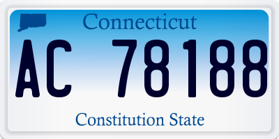 CT license plate AC78188