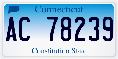 CT license plate AC78239