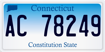 CT license plate AC78249