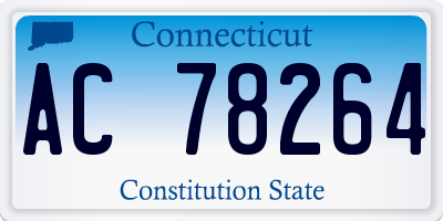 CT license plate AC78264