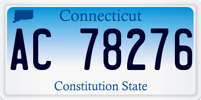 CT license plate AC78276