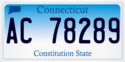 CT license plate AC78289