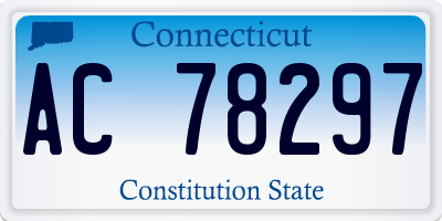 CT license plate AC78297