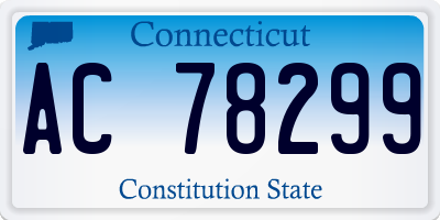CT license plate AC78299