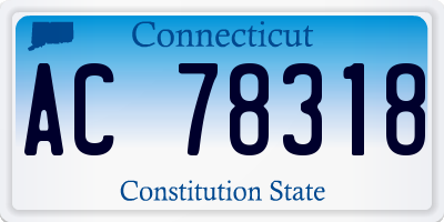 CT license plate AC78318