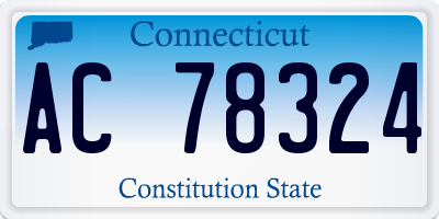 CT license plate AC78324