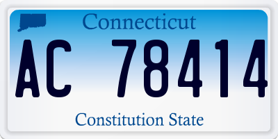 CT license plate AC78414