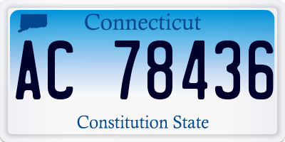 CT license plate AC78436
