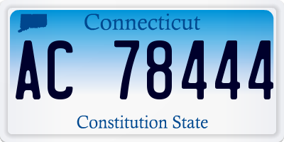 CT license plate AC78444