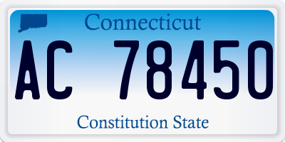 CT license plate AC78450