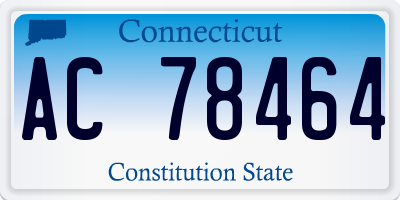 CT license plate AC78464