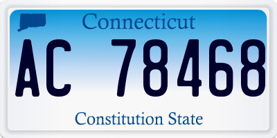 CT license plate AC78468