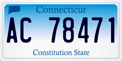 CT license plate AC78471