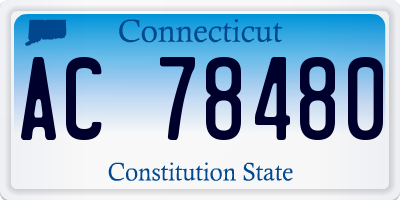 CT license plate AC78480