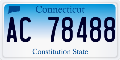 CT license plate AC78488