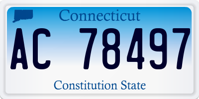 CT license plate AC78497