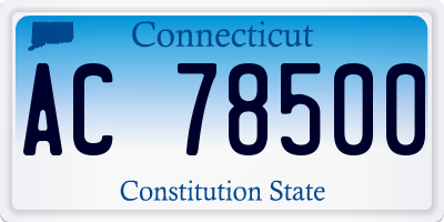 CT license plate AC78500