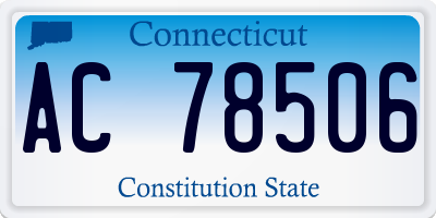 CT license plate AC78506