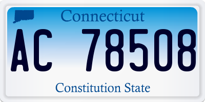 CT license plate AC78508