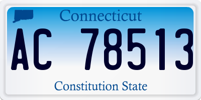 CT license plate AC78513