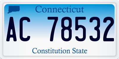 CT license plate AC78532