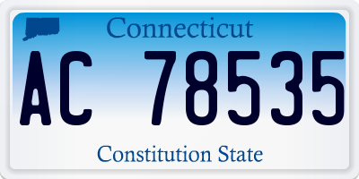 CT license plate AC78535