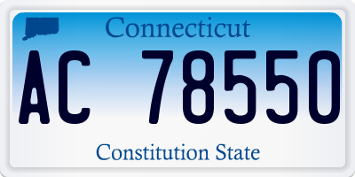 CT license plate AC78550