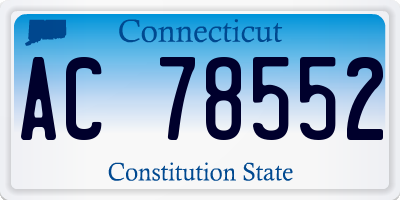CT license plate AC78552