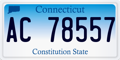 CT license plate AC78557
