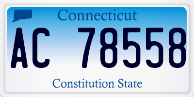 CT license plate AC78558