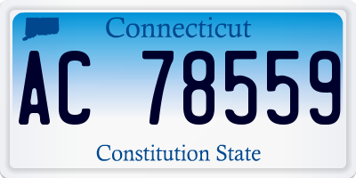 CT license plate AC78559