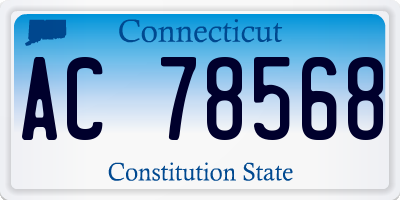 CT license plate AC78568