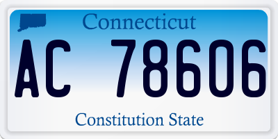 CT license plate AC78606