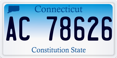 CT license plate AC78626