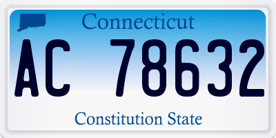 CT license plate AC78632