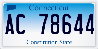 CT license plate AC78644