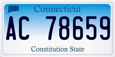 CT license plate AC78659