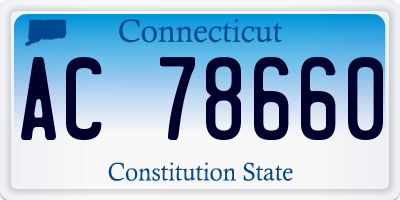 CT license plate AC78660