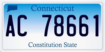 CT license plate AC78661