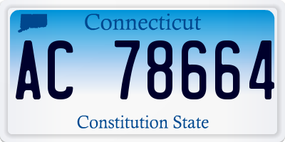 CT license plate AC78664