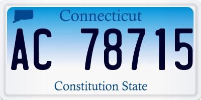 CT license plate AC78715